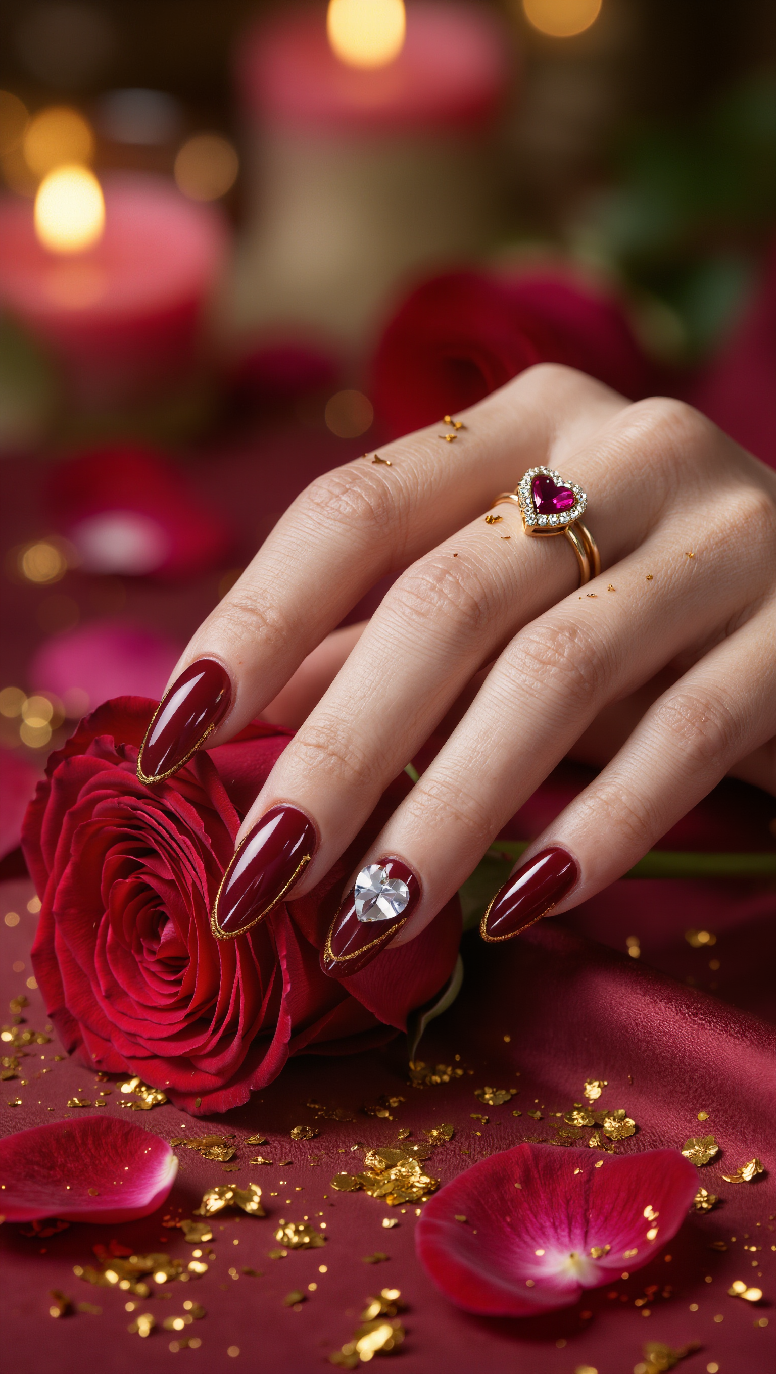 cherry-mocha-nails-dark-academia-aesthetic